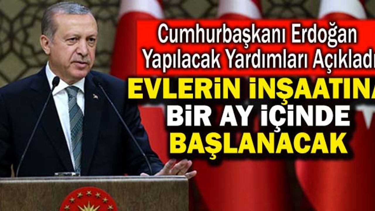 Cumhurbaşkanı Erdoğan, Yangın Bölgesinde Yapılacak Yardımları Açıkladı