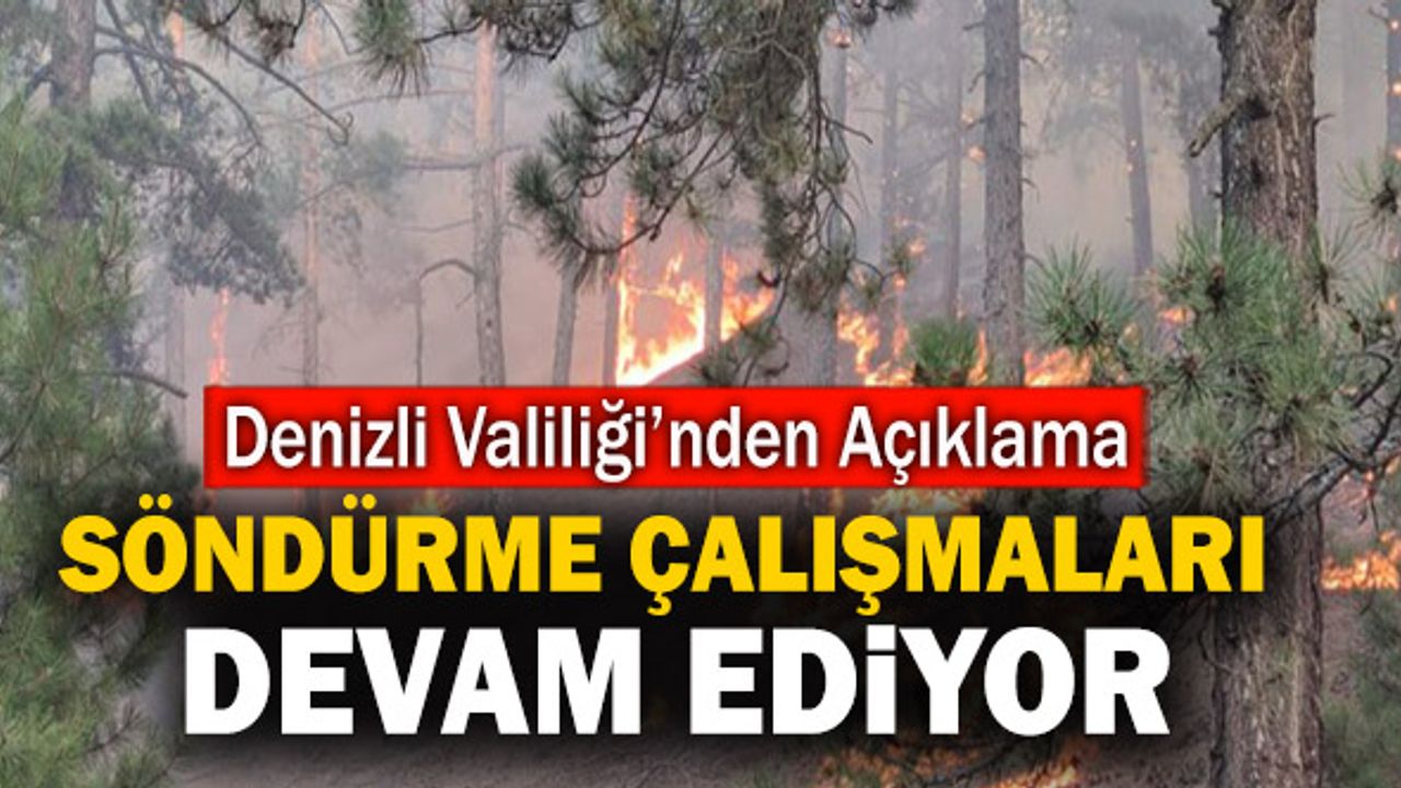 Tavas’ta Yangını Söndürme Çalışmaları Devam Ediyor