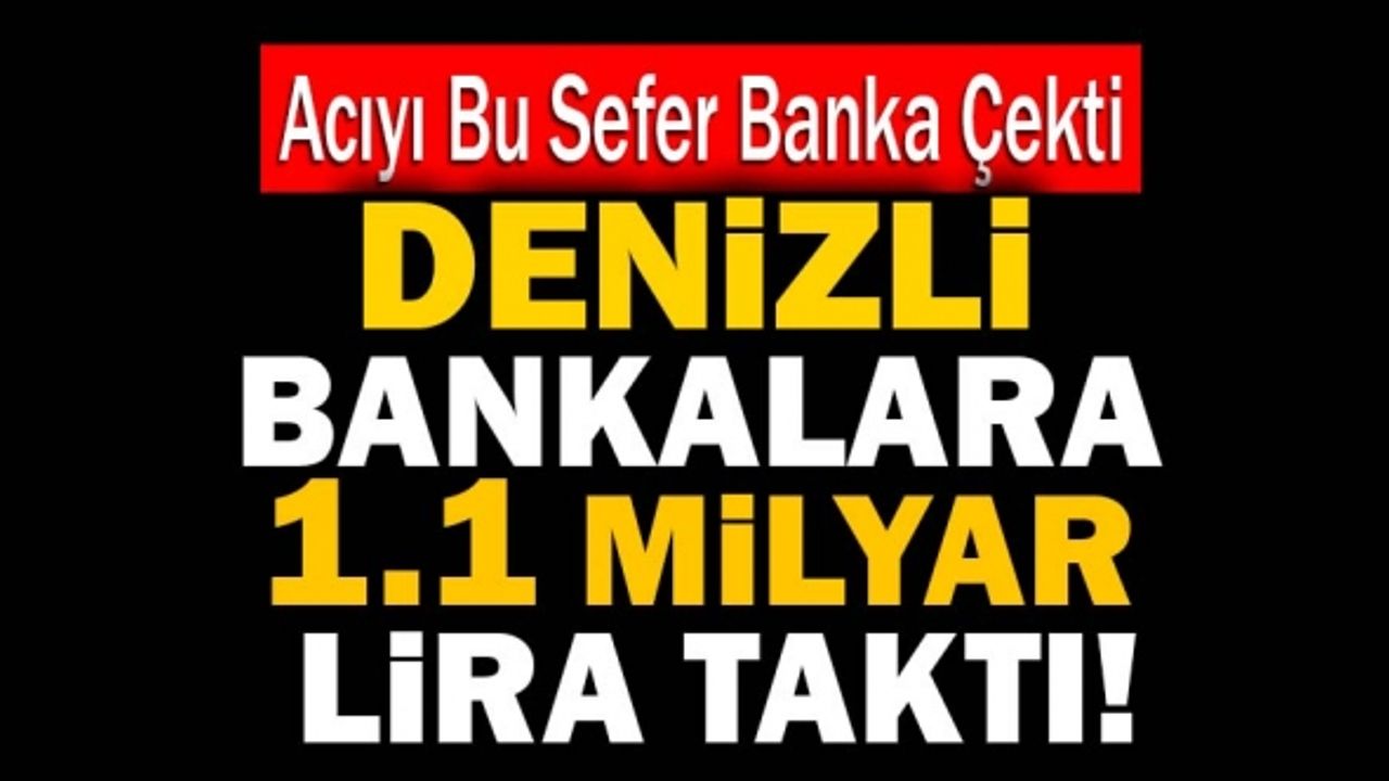 Denizli Bankalara 1.1 Milyar Lira Taktı!