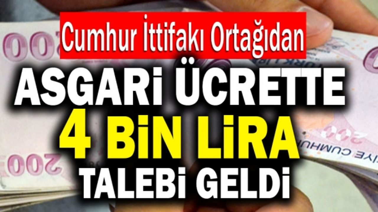 Cumhur İttifakı Ortağından Asgari Ücret Çağrısı