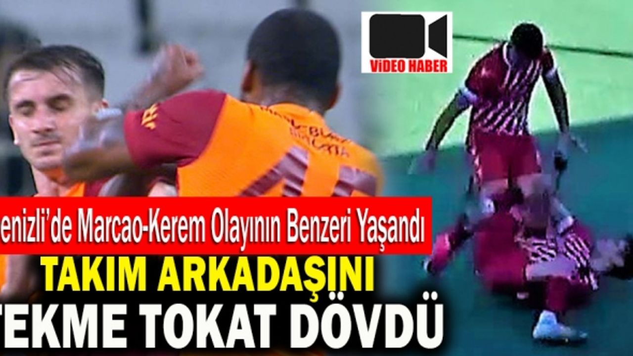 Denizli’de Futbolcu Takım Arkadaşını Tekme Tokat Dövdü