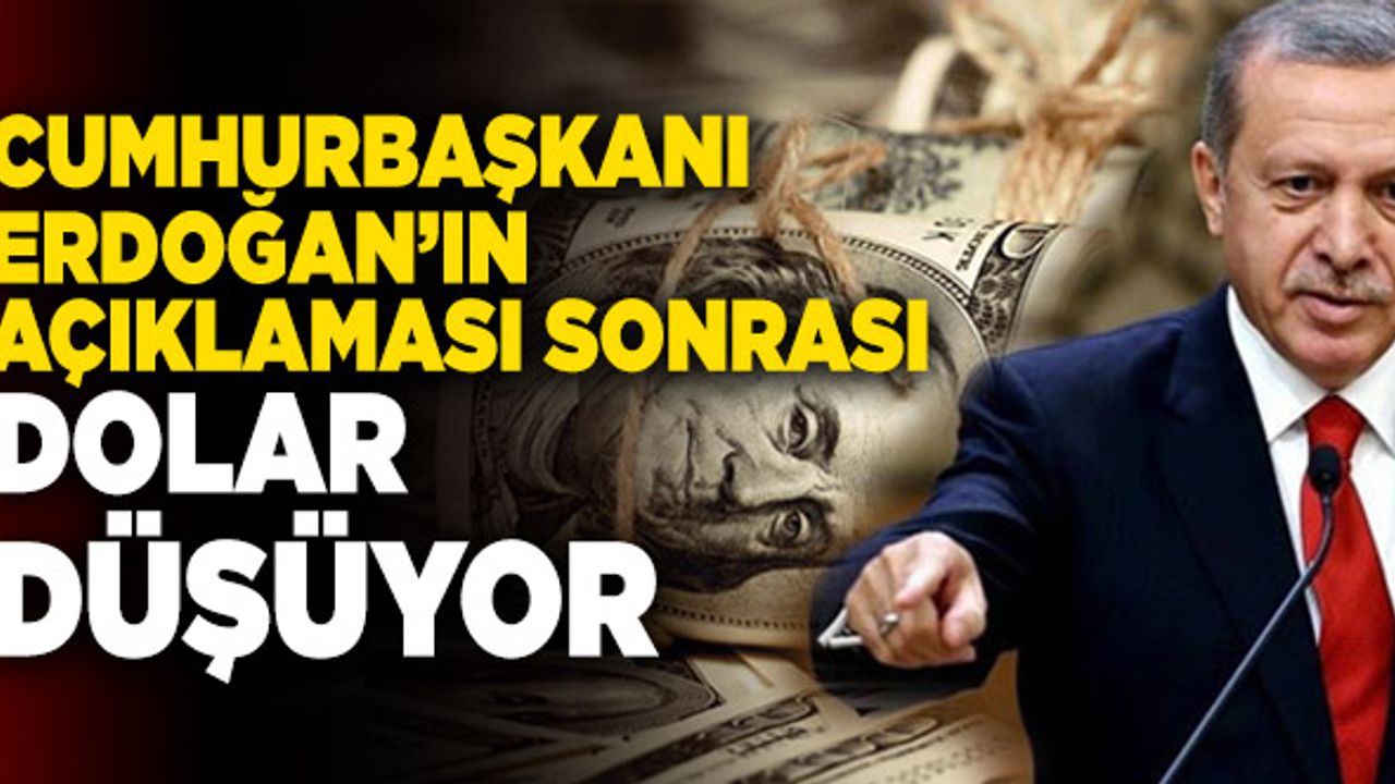 Cumhurbaşkanı Erdoğan’ın Açıklaması Sonrası Dolar Düşüyor