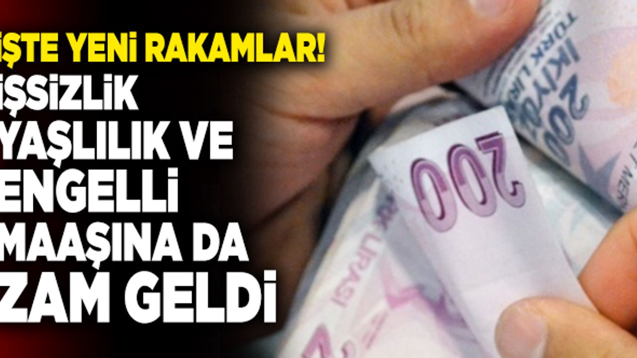 İşsizlik, Yaşlılık ve Engelli Maşına Da Zam Geldi