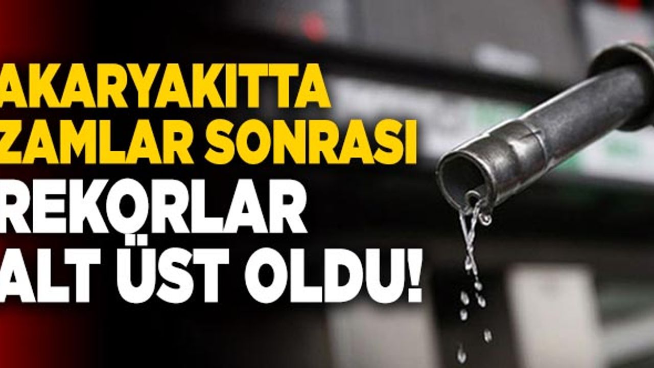 Akaryakıtta Zamlar Sonrası Rekorlar Alt Üst Oldu!