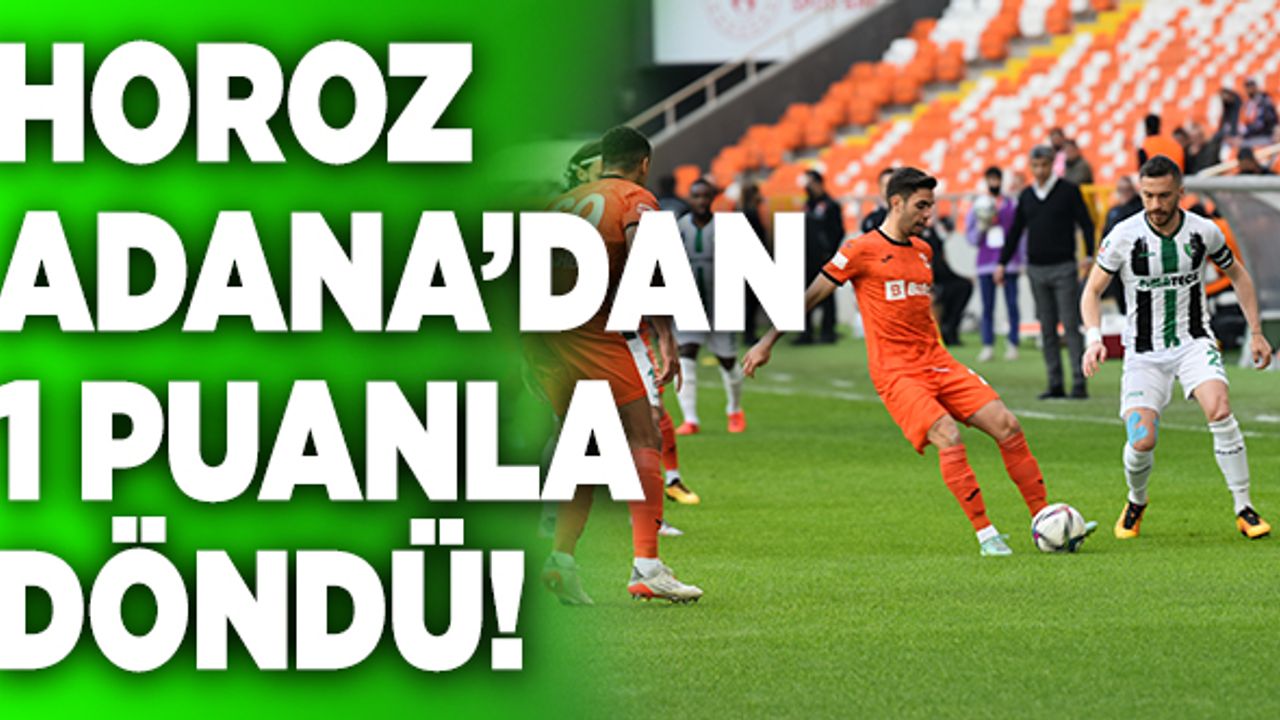 Denizlispor Adana’dan 1 Puanla Döndü!