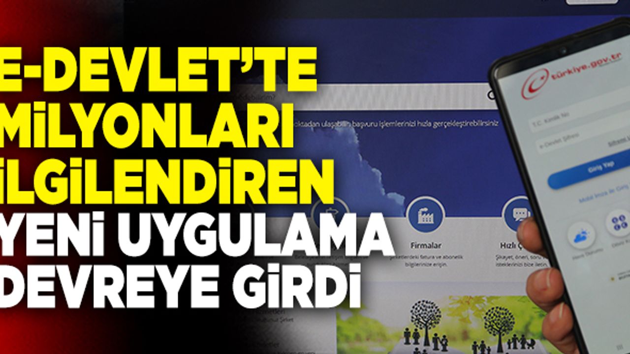 E-Devlet’te Milyonları İlgilendiren Yeni Uygulama Devreye Girdi