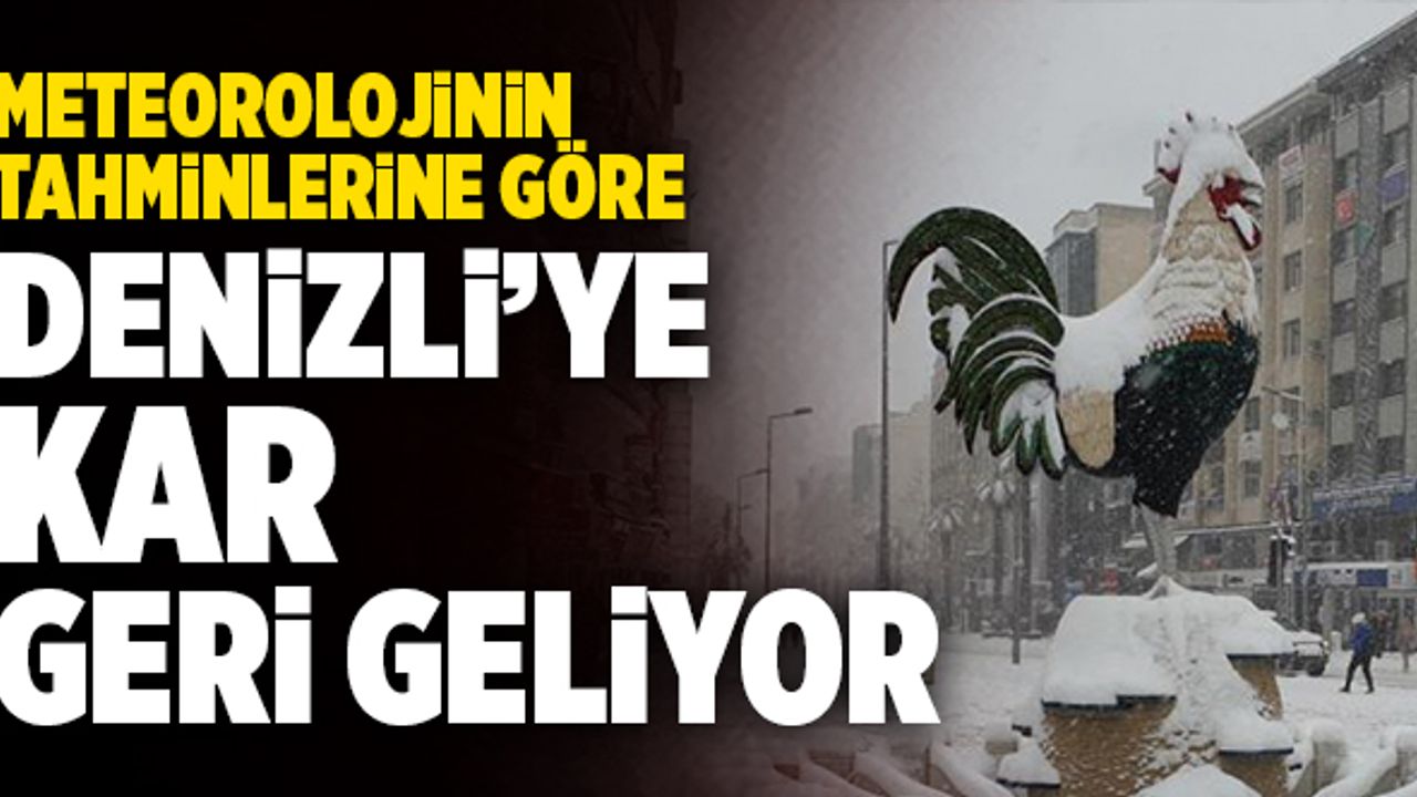 Meteoroloji Açıkladı! Denizli’ye Kar Geri Geliyor