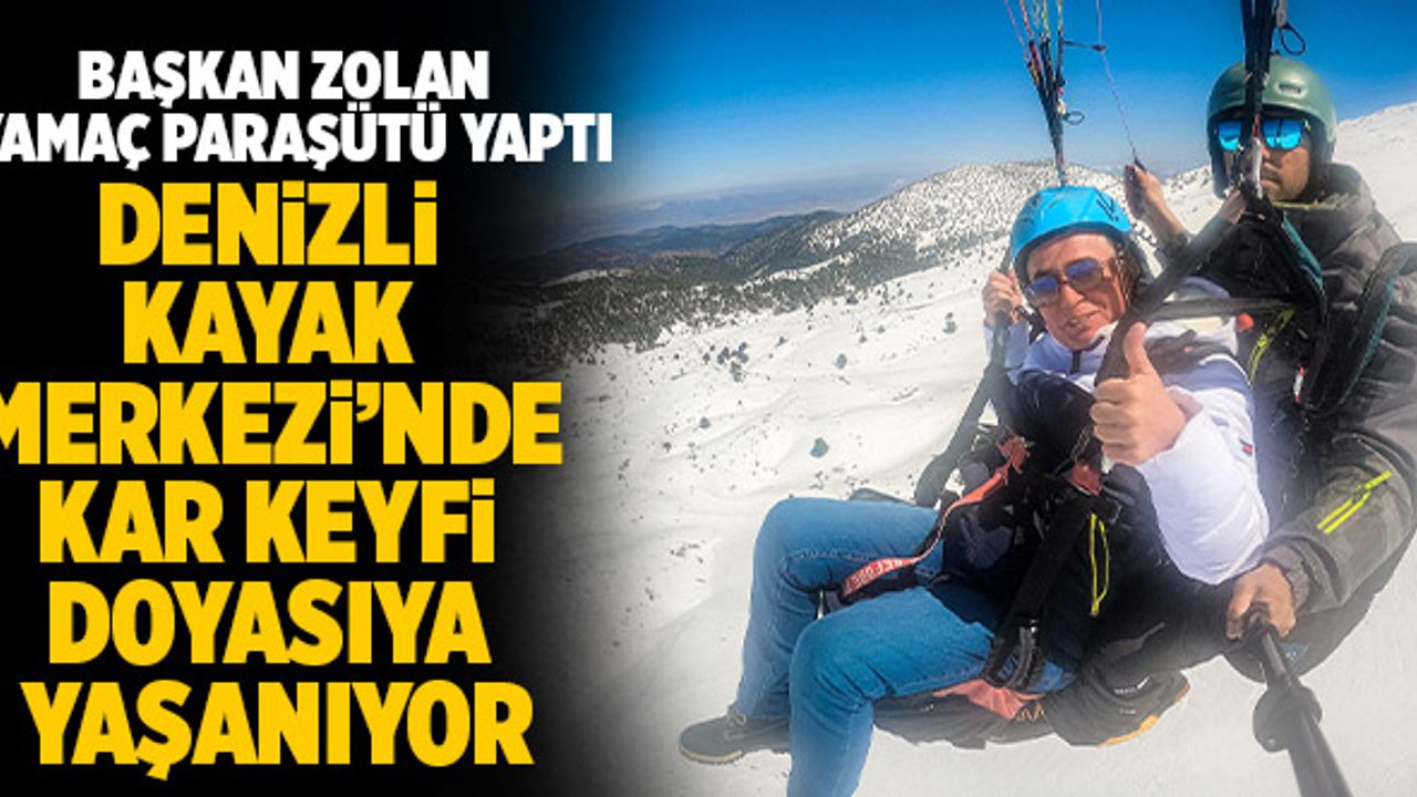 Denizli Kayak Merkezi’nde Kar Keyfi Doyasıya Yaşanıyor
