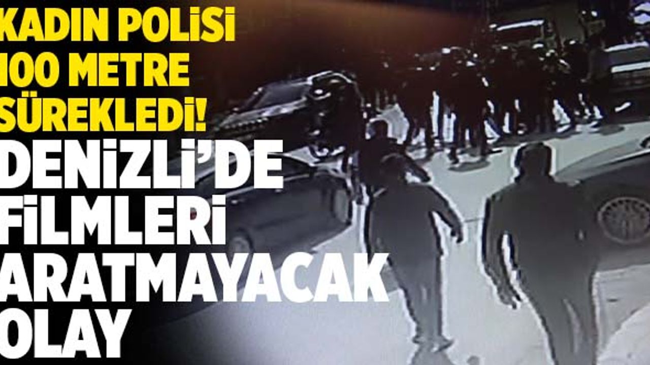 Denizli’de Dur İhtarına Uymayan Sürücü Polisi Arabanın Kaputunda 100 Metre Sürükledi