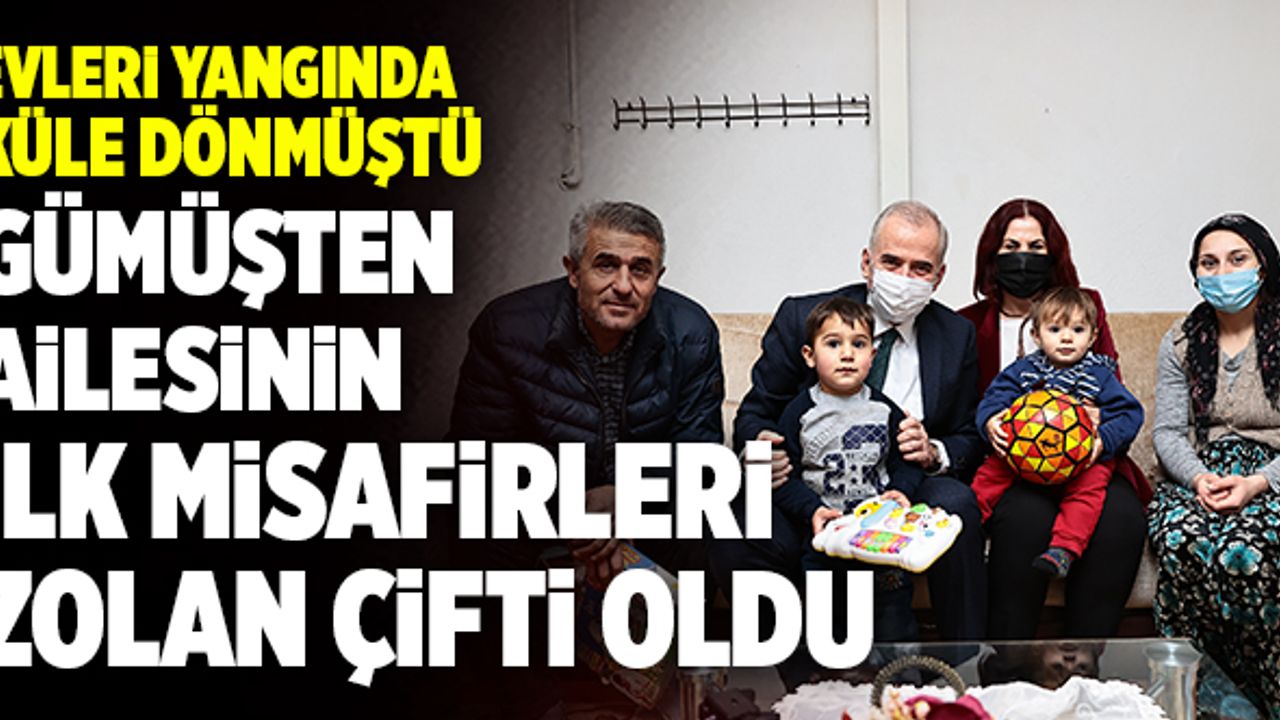 Denizli’de Evleri Yanan Gümüşten Ailesinin İlk Misafirleri Zolan Çifti Oldu
