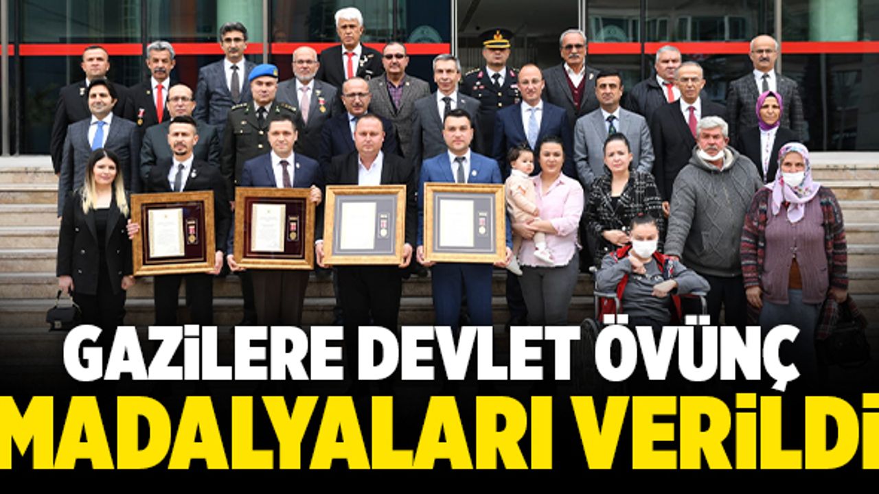 Denizli’de Gazilere Devlet Övünç Madalyaları Verildi