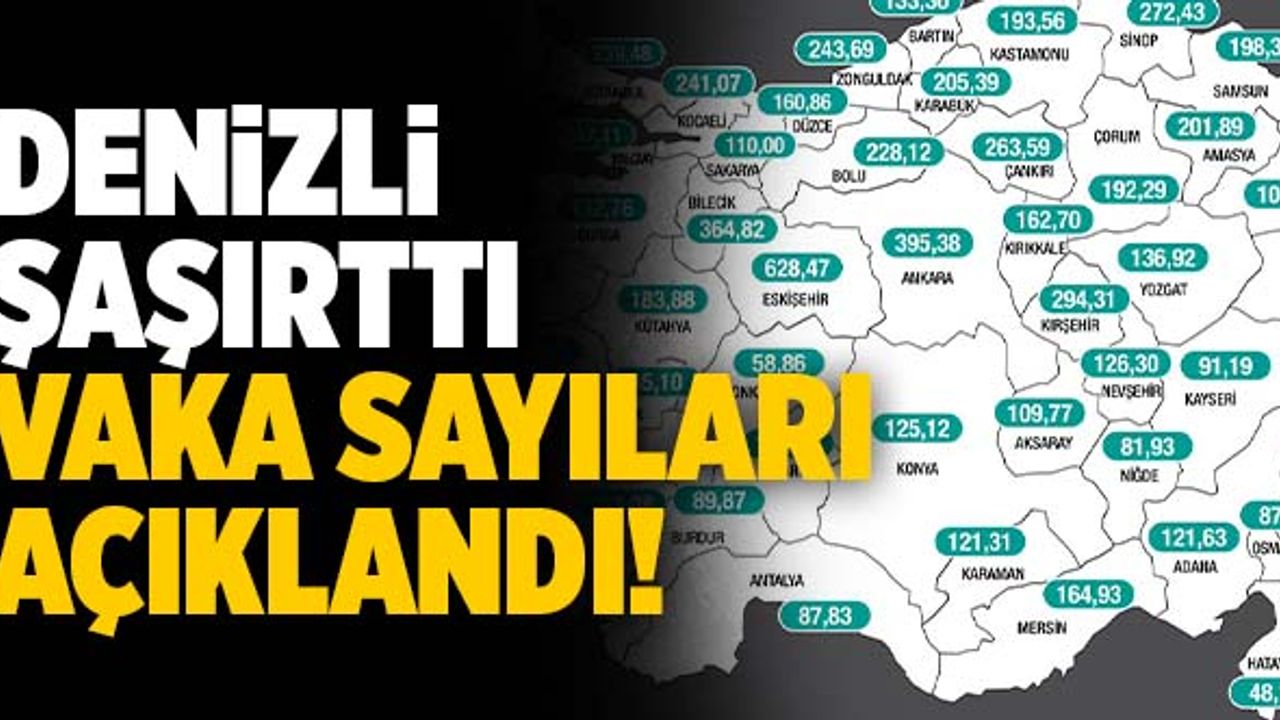 Denizli’nin 100 Binde Vaka Sayısı Belli Oldu