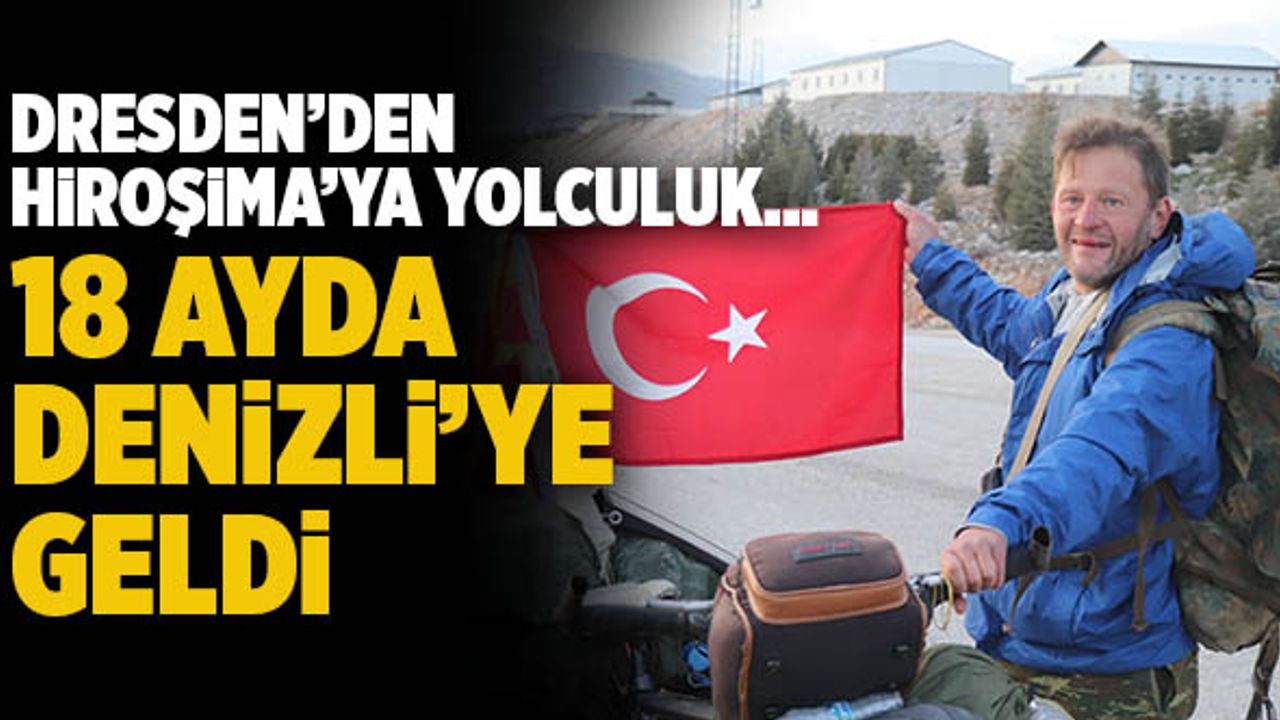 Frank Zonk Denizli’de… Dresden’den Hiroşima’ya Bisikletle Gidiyor