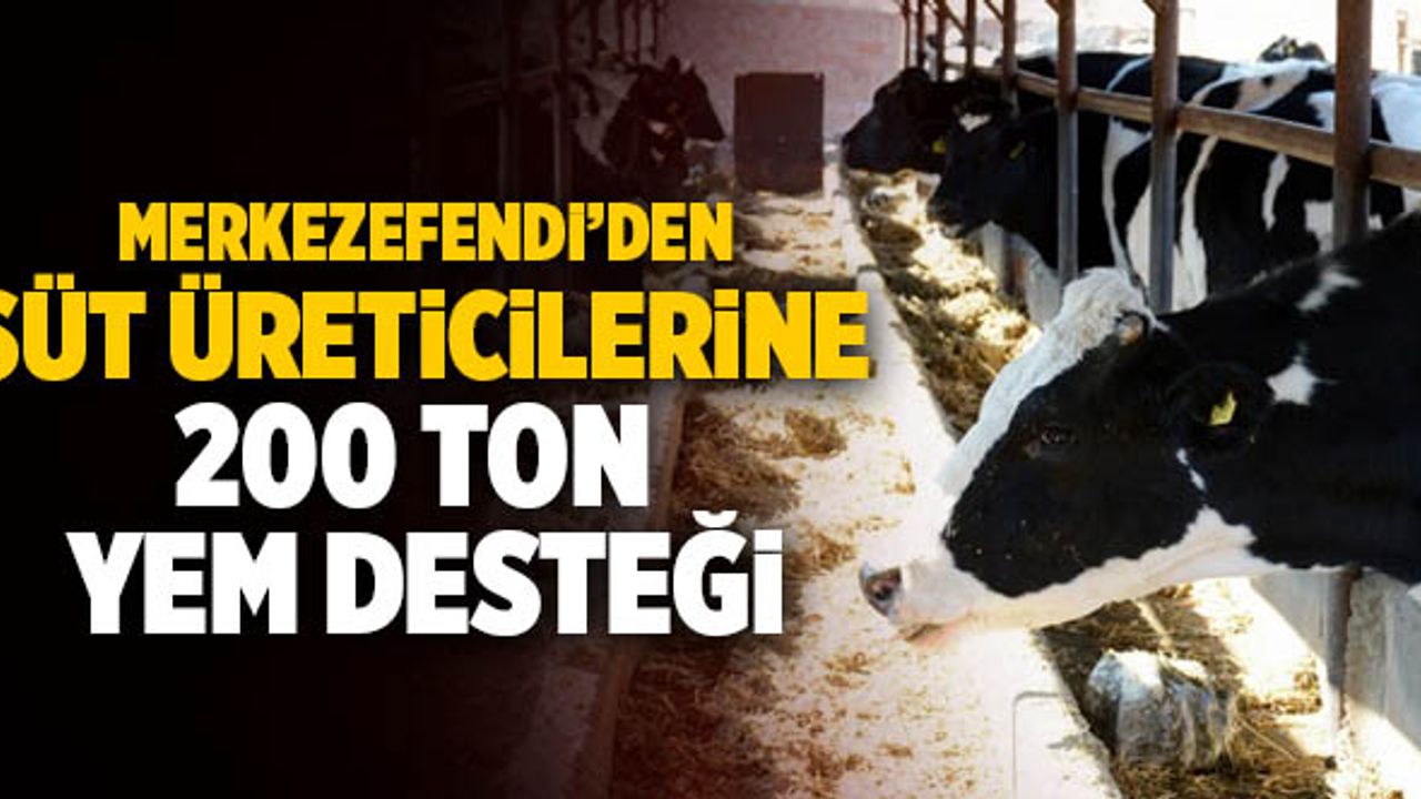 Merkezefendi’den Süt Üreticilerine 200 Ton Yem Desteği