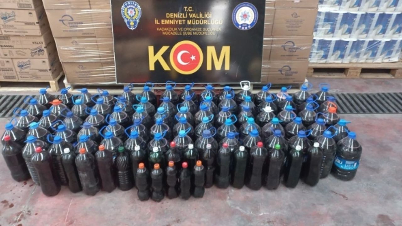 Denizli’de 657 Litre Sahte Alkol Yakalandı