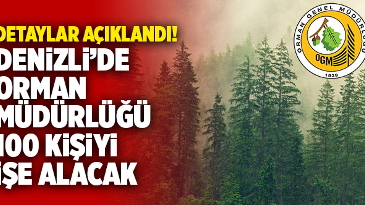 Denizli’de Orman Müdürlüğü 100 Kişiyi İşe Alacak