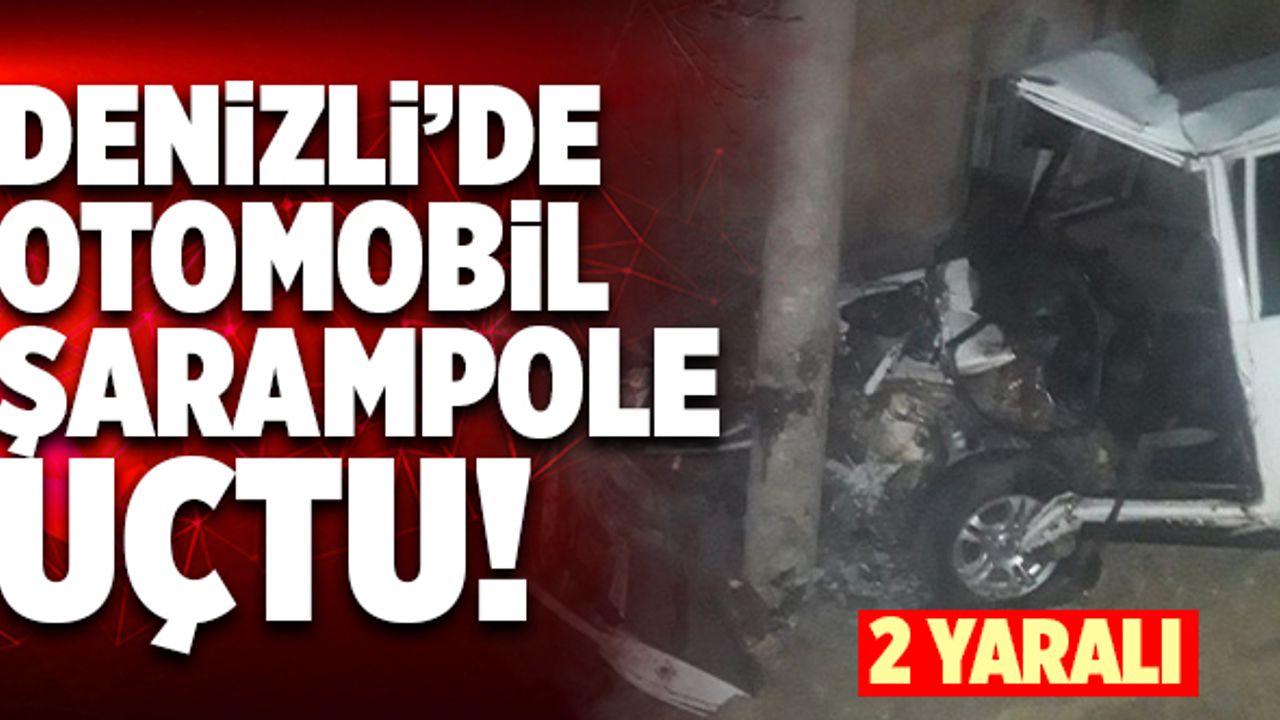 Denizli’de Otomobil Şarampole Uçtu! 2 Yaralı