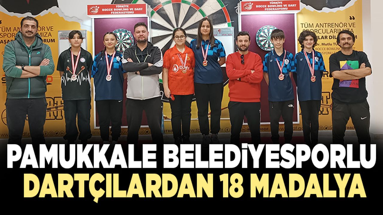 Pamukkale Belediyesporlu Dartçılardan 18 Madalya