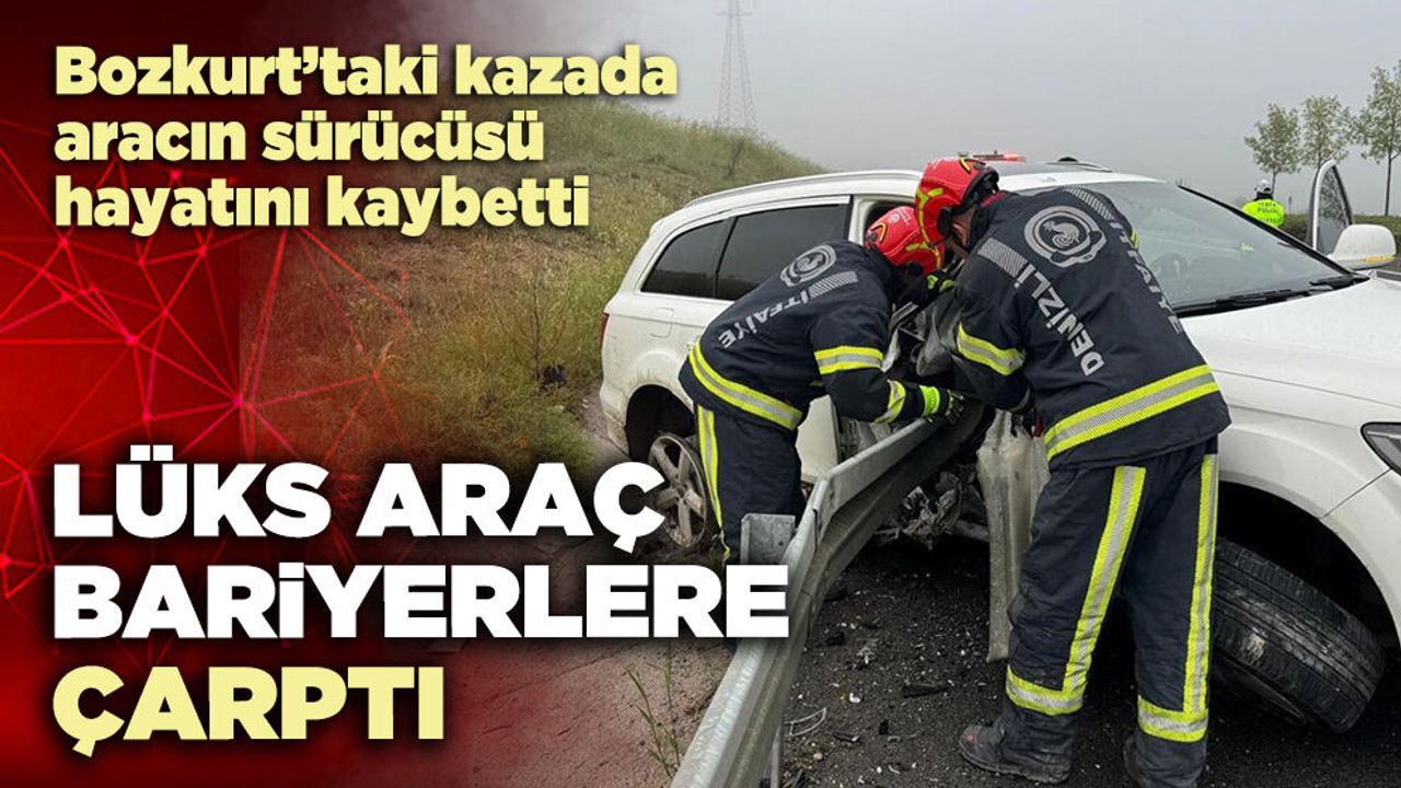 Lüks araç bariyerlere çarptı