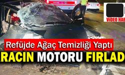 Denizli’de Kaza Eden Aracın Motoru 50 Metre Fırladı!