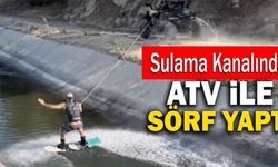Denizli’de Sulama Kanalında Sörf Yapan Çılgın Genç, Büyük Beğeni Topladı