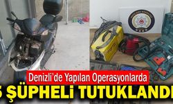 Denizli’de Yapılan Operasyonlarda 5 Şüpheli Tutuklandı!