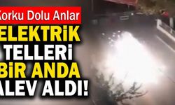 Elektrik Telleri Bir Anda Alev Aldı!
