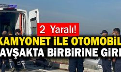 Çal’da Kamyonet İle Otomobil Kavşakta Birbirine Girdi