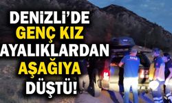 Denizli’de Genç Kız Kayalıklardan Aşağıya Düştü!