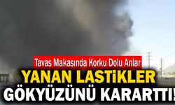 Denizli’de Yanan Lastikler Gökyüzünü Kararttı!