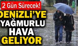 Denizli’ye 2 Gün Sürecek Yağmurlu Hava Geliyor!