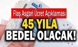Flaş Asgari Ücret Açıklaması; “45 Yıla Bedel Olacak!”