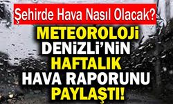 Meteoroloji Denizli'nin Haftalık Hava Raporunu Paylaştı!