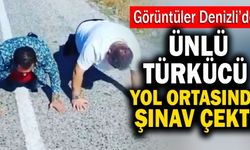 Ünlü Türkücü Hasan Yılmaz Denizli’de Yol Ortasında Şınav Çekti
