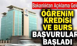 Bakanlıktan Açıklama Geldi! Burs Ve Öğrenim Kredisi Başvuruları Başladı