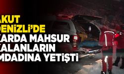 Akut Denizli’de Karda Mahsur Kalanların İmdadına Yetişti