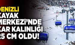 Denizli Kayak Merkezi’nde Kar Kalınlığı 25 Cm Oldu!