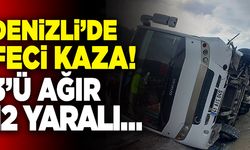 Denizli’de Feci Kaza! 3’ü Ağır 12 Yaralı…
