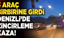 Denizli’de Zincirleme Kaza! 3 Araç Birbirine Girdi…