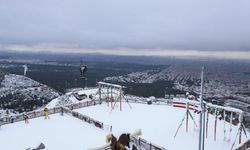 Pamukkale Seyir Tepesi Beyaza Büründü