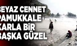 Beyaz Cennet Pamukkale Karla Bir Başka Güzel