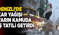 Denizli’de Kar Yağışı Yarın Kamuda İş Tatili Getirdi
