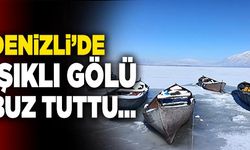 Denizli’de Nilüferleriyle Ünlü Işıklı Gölü Buz Tuttu