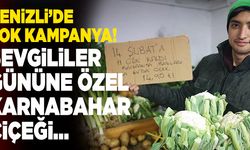 Denizli’de Sevgililer Gününe Özel Karnabahar Çiçeği Satılıyor