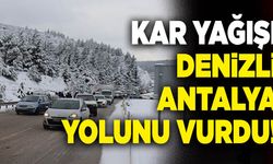 Son Dakika: Kar Yağışı Denizli Antalya Yolunu Vurdu!