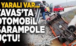 Tavas’ta Otomobil Şarampole Uçtu!