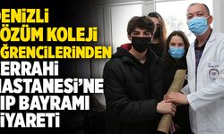 Denizli Çözüm Koleji Öğrencilerinden Cerrahi Hastanesine Tıp Bayramı Ziyareti