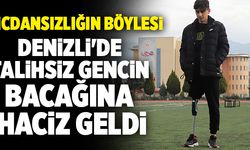 Denizli'de Talihsiz Gencin Bacağına Haciz Geldi