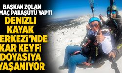 Denizli Kayak Merkezi’nde Kar Keyfi Doyasıya Yaşanıyor