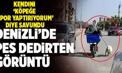 Denizli’de Köpeğini Motora Bağlayan Adam Pes Dedirtti!
